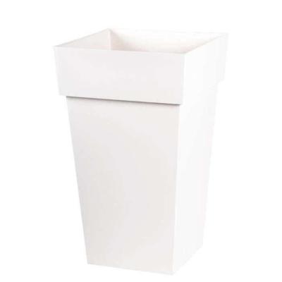 Bloempot EDA Tuscan Vierkant Wit Polypropyleen (39 x 39 x 65 cm)