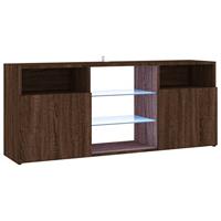 Tv-meubel met LED-verlichting 120x30x50 cm bruin eikenkleur - thumbnail