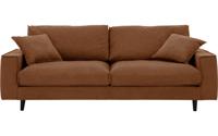 Goossens Bank Jonas cognac, stof, 3,5-zits, urban industrieel - thumbnail