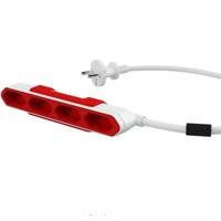 Allocacoc PowerBar – Stekkerdoos – Verlengsnoer – Rood - thumbnail