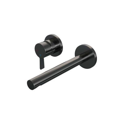 Brauer Gunmetal Edition Inbouw Wastafelmengkraan met Rechte Uitloop en Rozetten Model E2 Gunmetal Geborsteld PVD