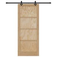 Schuifdeur met beslag 86x211 cm massief grenenhout - thumbnail