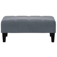 Slaapbank 2-zits met voetenbank fluweel donkergrijs - thumbnail