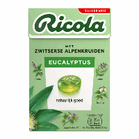 Ricola eucalyptus suikervrij (20x 50gr) - thumbnail