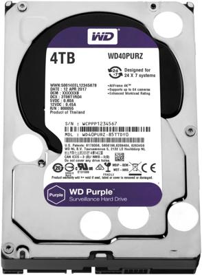WD Purple, 4 TB Harde schijf SATA 600, WD40PURZ WD Purple, 4 TB Harde schijf SATA 600, WD40PURZ