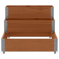 VidaXL Verhoogde plantenbak 3-laags 120x80 cm massief grenenhout bruin - thumbnail