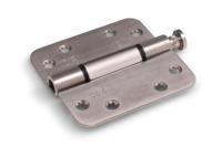 Dulimex Glijlagerscharnier ronde hoeken 3 mm 89x89 mm RVS geborsteld - thumbnail