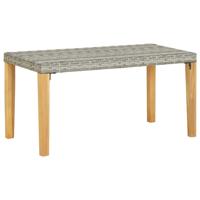 VidaXL Tuinbank 120 cm poly rattan en massief acaciahout grijs - thumbnail
