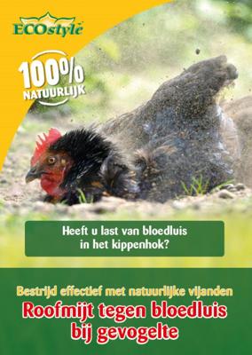 Roofmijt tegen bloedluis bij gevogelte 10.000 stuks ECOstyle - Ecostyle natuurlijke vijanden