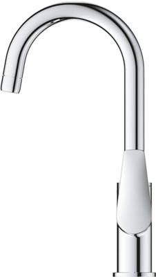 GROHE BauEdge waterbesparende 1-gats wastafelkraan L-size chroom 23911001 GROHE BauEdge waterbesparende 1-gats wastafelkraan L-size chroom 23911001