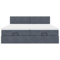 Ottoman bed met matrassen en LED's 200x200cm fluweel - thumbnail