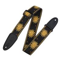 Levys Leathers MPJG-SUN-BLK geweven gitaarband met print - zwart met zon - thumbnail