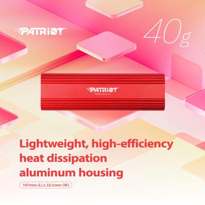 Patriot Memory Transporter Lite 4 TB USB Type-C 3.2 Gen 2 (3.1 Gen 2) Rood