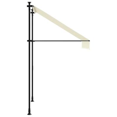 Luifel uittrekbaar 150x150 cm stof en staal crmekleurig - thumbnail