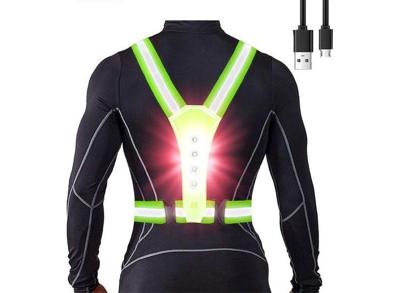 Jonska - Hardloopvest met verlichting - Reflecterend - Hardloopverlichting - Sportvest - Running vest - oplaadbaar - one size