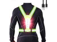 Jonska - Hardloopvest met verlichting - Reflecterend - Hardloopverlichting - Sportvest - Running vest - oplaadbaar - one size - thumbnail