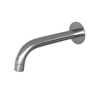 Uitloop Brauer Gebogen Incl Rozet 65mm PVD-Coating Geborsteld RVS