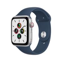 Apple Watch SE Cell 44mm Silver Aluminium Case/Abyss Blue Sport Band ITA MKRY3TY/A - thumbnail