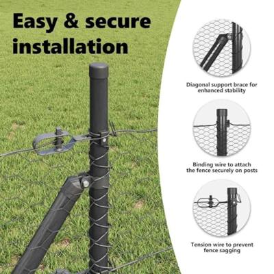 VidaXL Afrasteringspaal grijs 25 x 0,5 m (36 mm gaas) staal VidaXL Afrasteringspaal grijs 25 x 0,5 m (36 mm gaas) staal