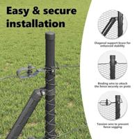 VidaXL Afrasteringspaal grijs 25 x 0,5 m (36 mm gaas) staal - thumbnail
