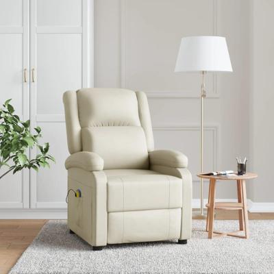 Massagestoel kunstleer crèmekleurig