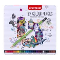 Bruynzeel kleurpotloden, metalen doos van 24 stuks - thumbnail