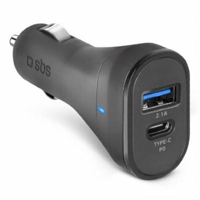 SBS Car Charger 3.1A with Type C and USB