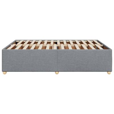 Bedframe zonder matras stof lichtgrijs 140x200 cm