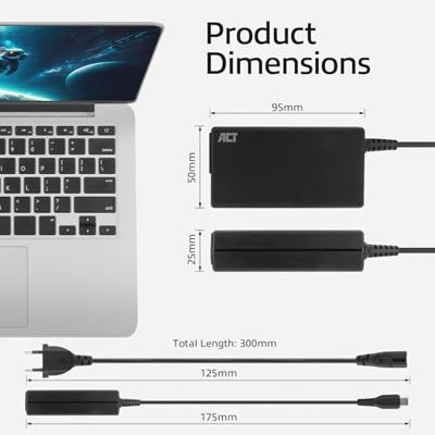 ACT Connectivity USB-C laptoplader met Power Delivery profielen 65W