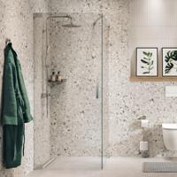 Zijwand Sealskin Pure Voor Combinatie Met Draaideur 120x200 cm Helder Glas Antikalk Zilver Hoogglans - thumbnail