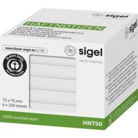 Sigel Plaknotitie HN750 75 mm x 75 mm Wit 600 vellen - thumbnail
