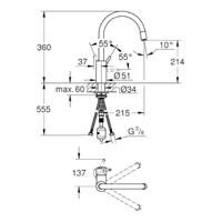 GROHE Concetto Keukenkraan - hoog - draaibare/uittrekbare uitloop - supersteel geborsteld 32663dc3 - thumbnail