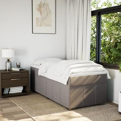 Boxspring met matras stof taupe 90x190 cm
