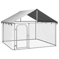 Hondenkennel voor buiten met dak 200x200x150 cm - thumbnail