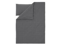 LIVARNO Satijnen dekbedovertrek 140 x 200 cm (Geometrisch/antraciet) - thumbnail