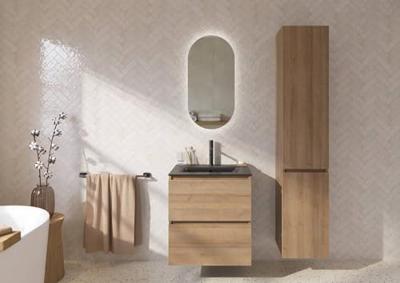 Wastafelkraan Qisani Flow Medium Geborsteld Mat Zwart