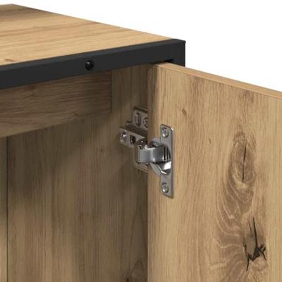 Badkamermeubelset Wandgemonteerd 2 pcs Bruin Bewerkt hout
