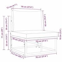 Buitenmeubelsets met kussen met kussen Zwart en Anthraciet - thumbnail