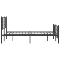 Bedframe met hoofd- en voeteneinde metaal zwart 120x190 cm - thumbnail