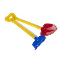 Rolly Toys zandschep en  hark junior 57 cm geel/rood/blauw - thumbnail