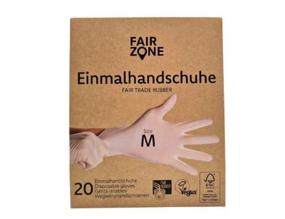 Fairzone Latex wegwerphandschoenen - maat m - 20 st