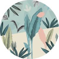 Noordwand Komar Dots Behangcirkel Pale Leaves - D1-091 - thumbnail