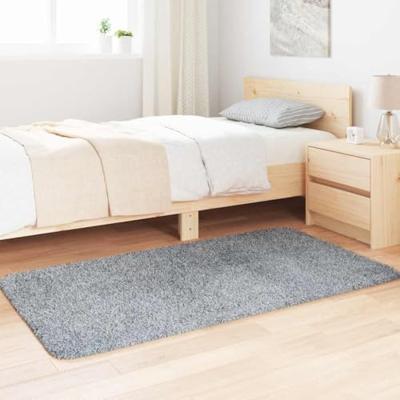 Hoogpolig vloerkleed NAVARRA 80x150 cm polyester zilvergrijs Hoogpolig vloerkleed NAVARRA 80x150 cm polyester zilvergrijs