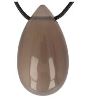 Druppelvormige Hanger Agaat (Grijs) - thumbnail