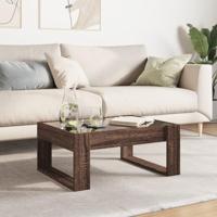 Salontafel met Infinity LED 70x53x30 cm bruin eikenkleurig - thumbnail