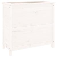 VidaXL Plantenbak 82,5x40x78 cm massief grenenhout wit - thumbnail
