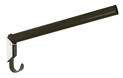 Zadelhouder 44cm rond metaal zwart