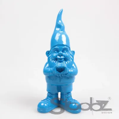 Kabouter hart 10x13x29.5cm blauw