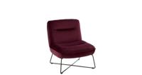 J-Line Fauteuil Frame Burgundy 65x72x77,5 - thumbnail