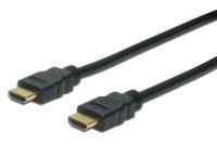 Digitus AK-330107-010-S HDMI-kabel HDMI Aansluitkabel HDMI-A-stekker, HDMI-A-stekker 1.00 m Zwart 4K UHD, Audio Return Channel (ARC), Vergulde steekcontacten - thumbnail